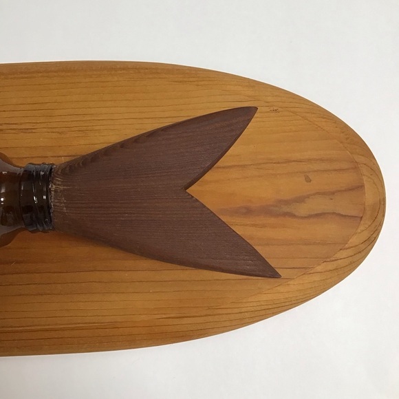 Budweiser Beer Bottle Fish Wall Plaque Wood Handmade Bud Folk Art Bar Decor 80’s - Picture 9 of 16